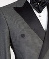 Gray Tuxedo Double breasted Suit