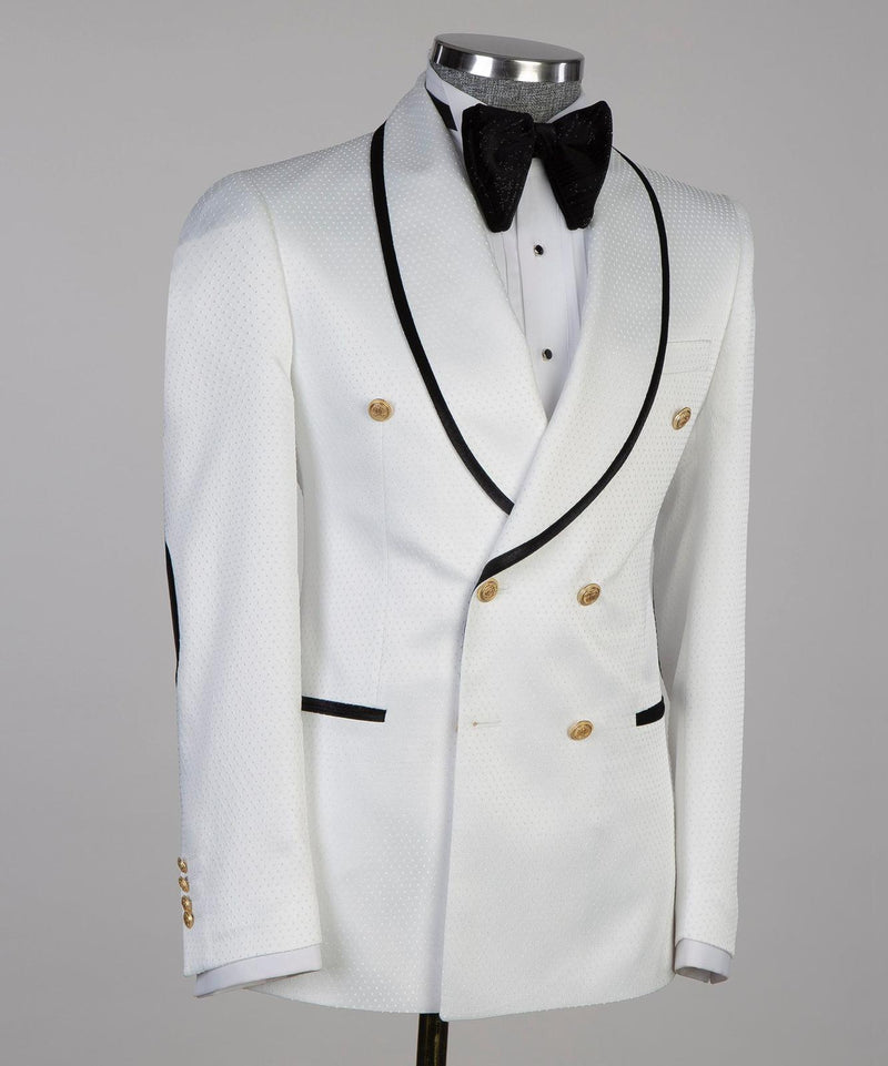 White double breasted tuxedo clearance jacket