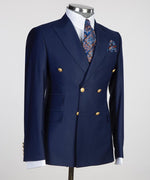 Men’s Navy Blue Double Breasted Suit