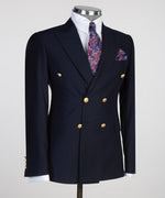 Men’s Navy Blue Double Breasted Suit