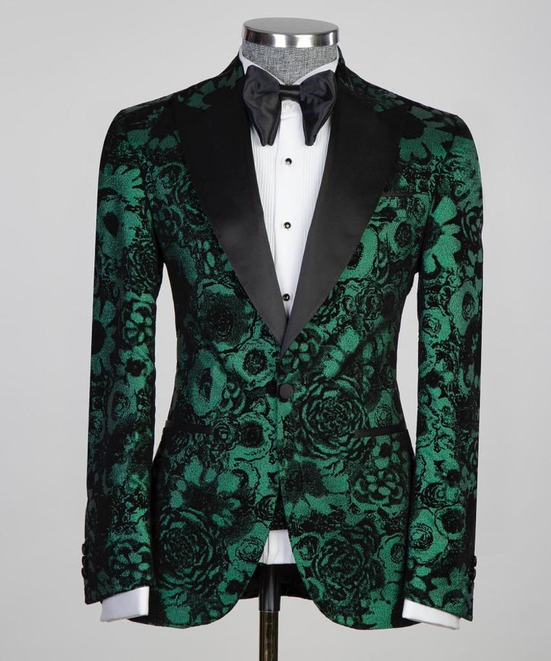 Men’s Flowered Tuxedo Suit