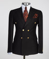 Men’s Black Double Breasted Suit