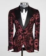 Men’s Flowered Tuxedo Suit