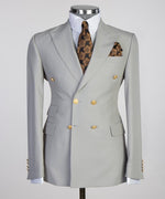 Men’s Gray Double Breasted Suit