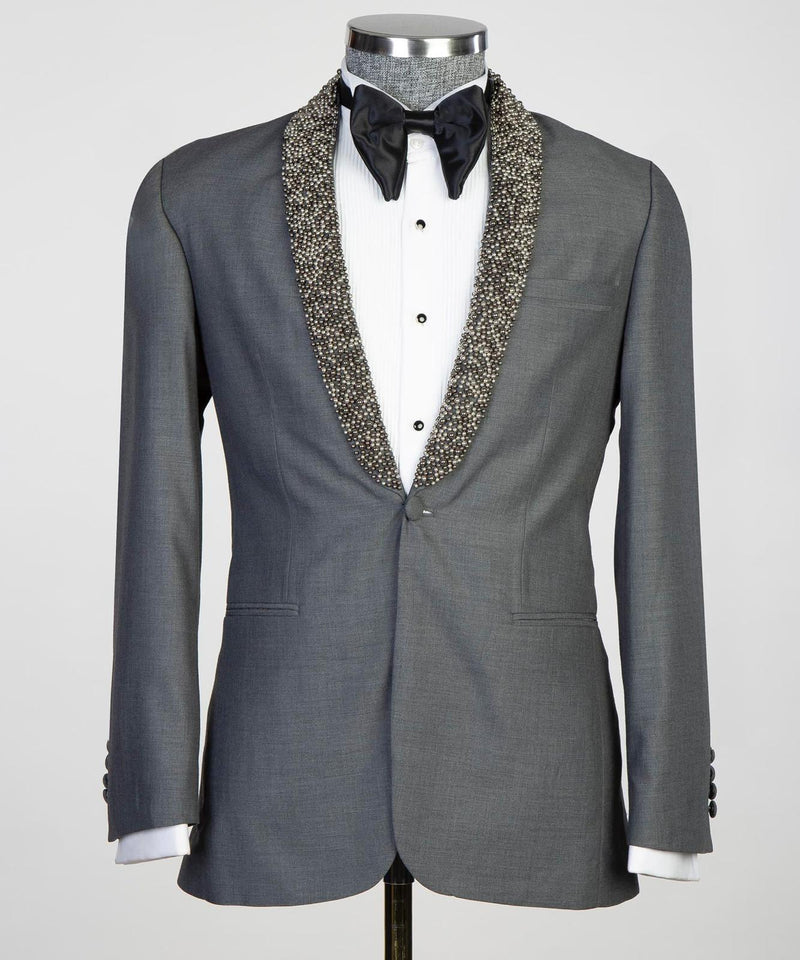 Men’s Gray Tuxedo Suit