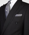 Men’s Plush Black double breasted Suit