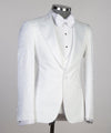 Three pieces White Tuxedo Suit