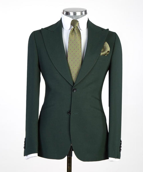 Men’s Three pieces Forest Green Suit