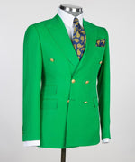 Men’s Green Double breasted Suit