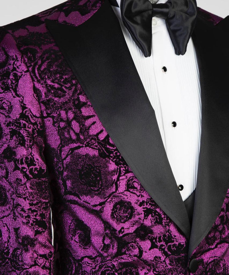 Men’s Flowered Tuxedo Suit