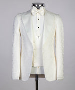 Men’s Three pieces Ivory Tuxedo Suit