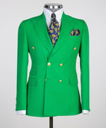 Men’s Green Double breasted Suit