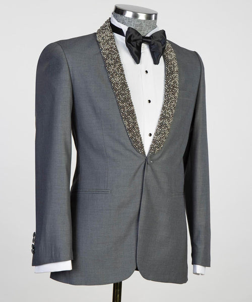 Men’s Gray Tuxedo Suit