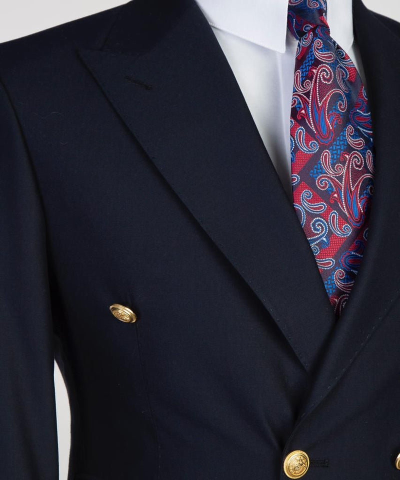 Men’s Navy Blue Double Breasted Suit