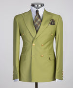 Men’s Green Double Breasted Suit