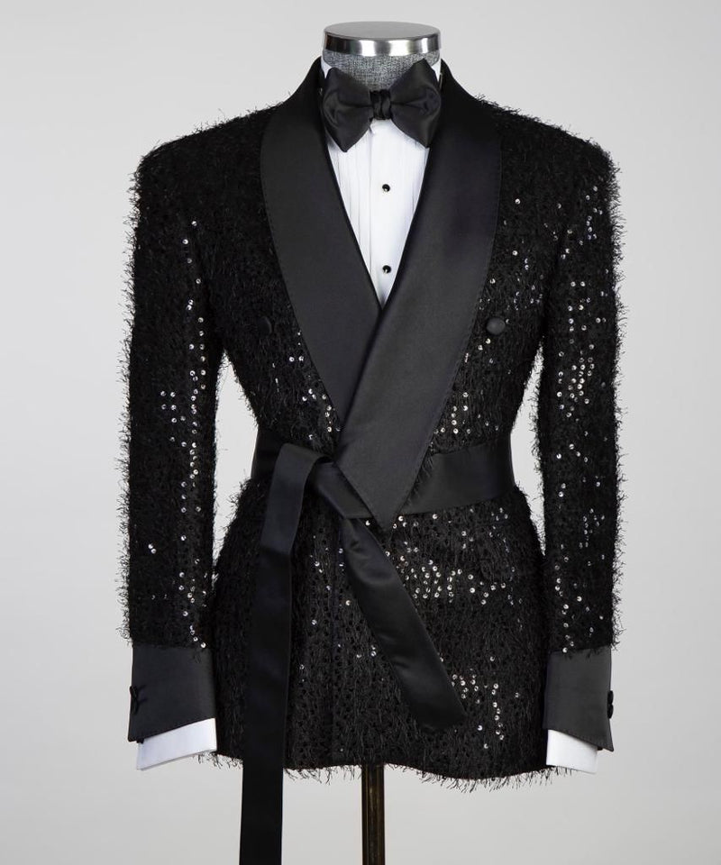 Men’s Black belted Tuxedo