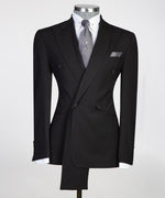 Men’s Plush Black double breasted Suit