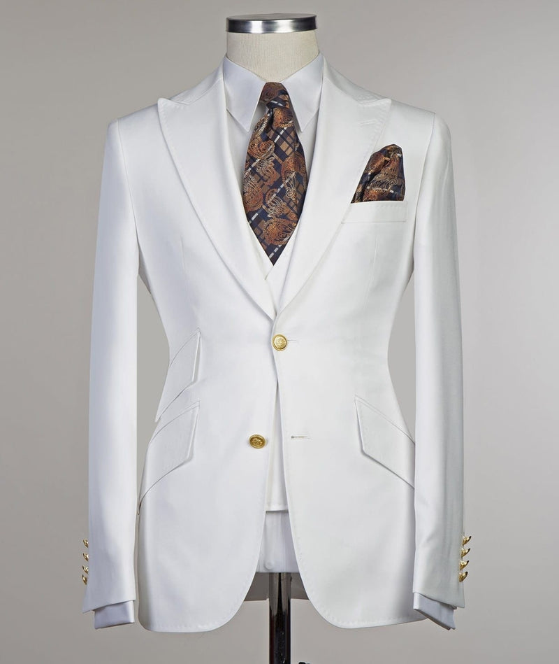 White 3 pieces suit