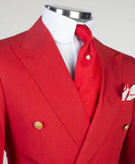 Red Double breasted suit