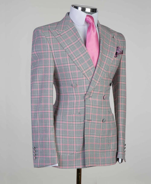 Plaid double breasted suit