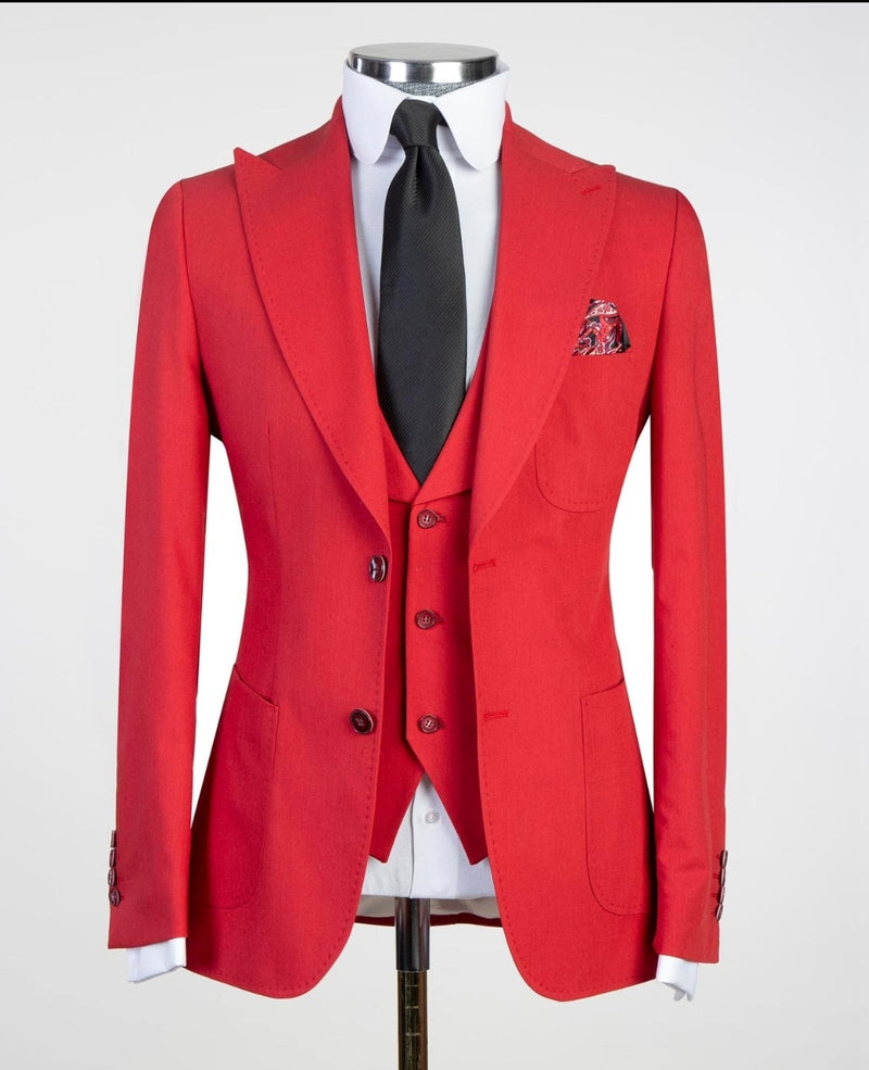 3 pieces Red blood suit