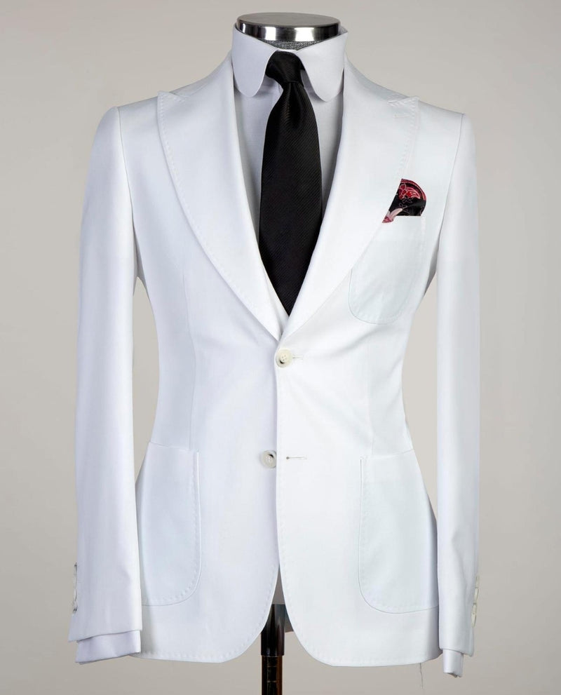 3 pieces white suit