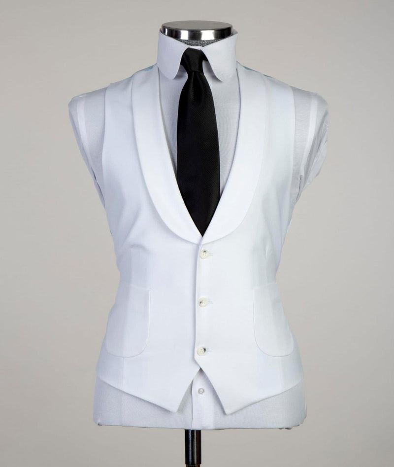 3 pieces white suit