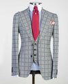 3 pieces plaid suit