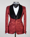 3 pieces Red Tuxedo suit