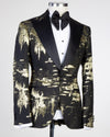 3 pieces Tuxedo on fire suit