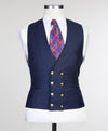 3 pieces blue navy suit