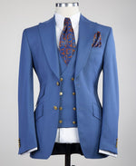 3 pieces blue business suit