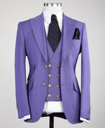 3 pieces purple business suit