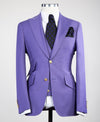 3 pieces purple business suit