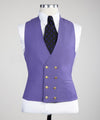 3 pieces purple business suit