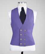 3 pieces purple business suit