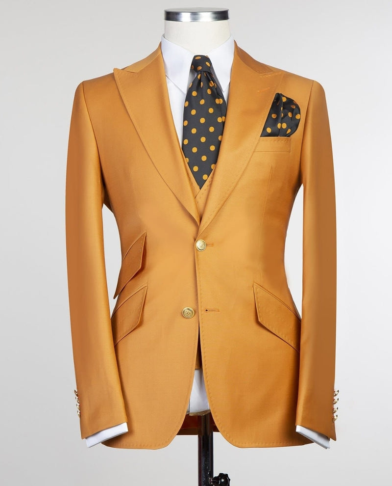 3 pieces orange Business suit