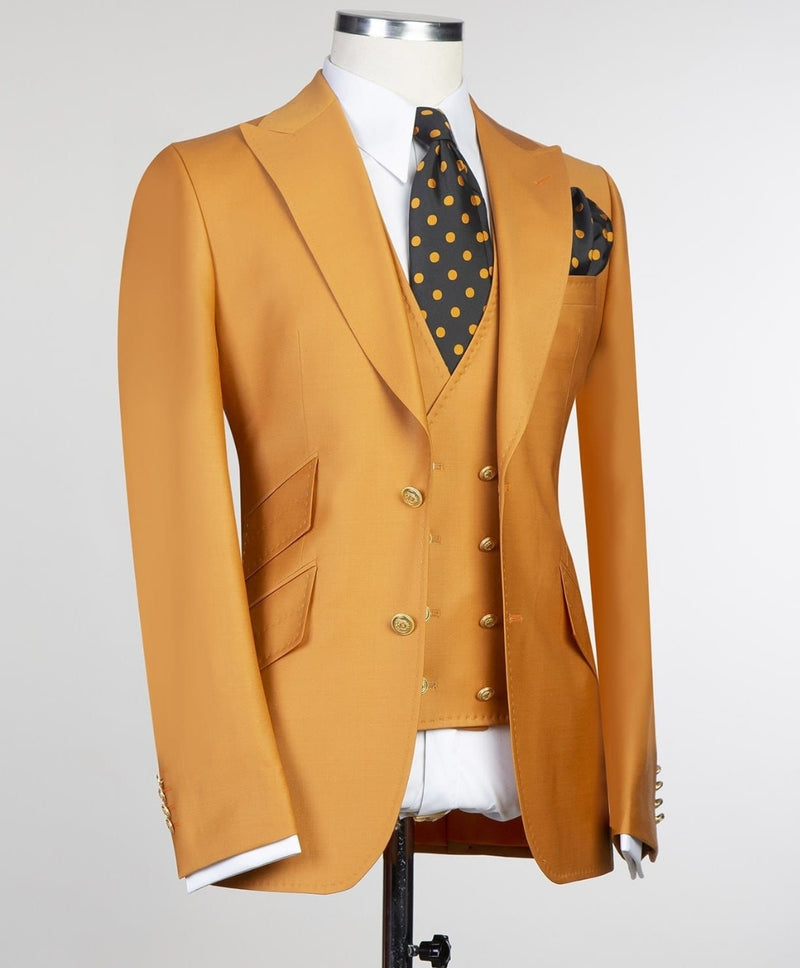 3 pieces orange Business suit