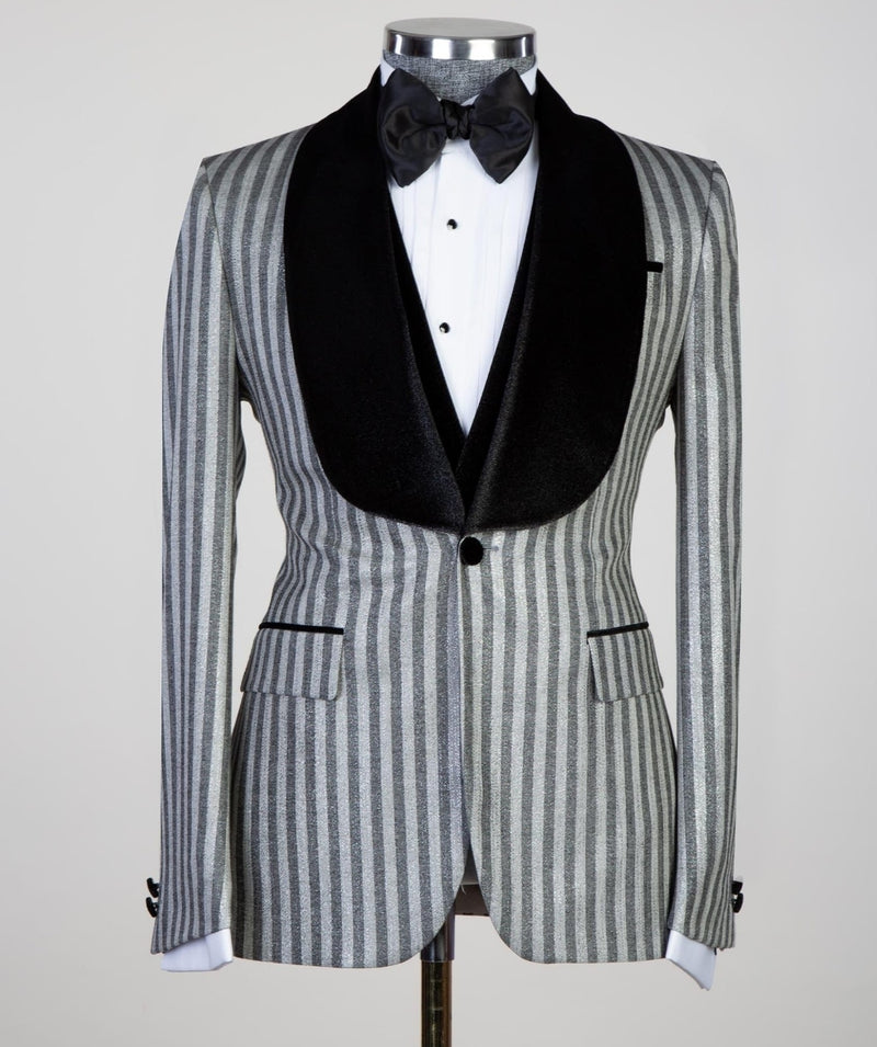 3 pieces plaid tuxedo