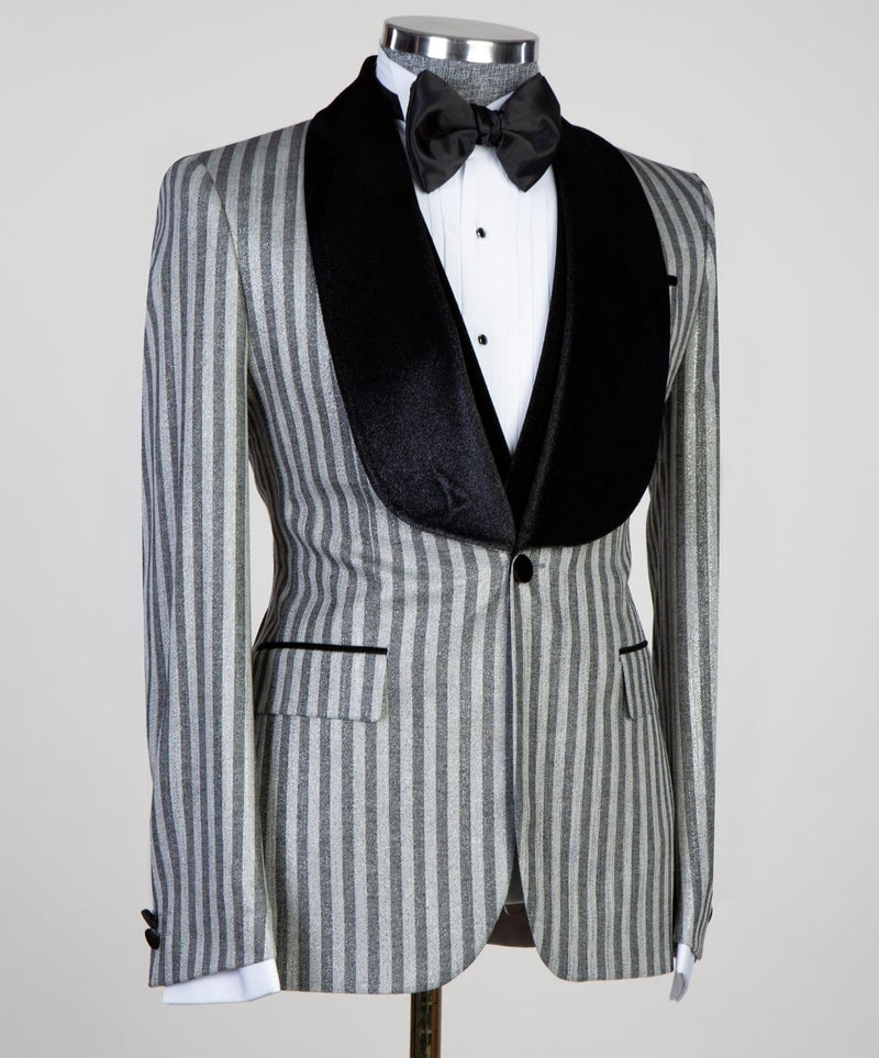 3 pieces plaid tuxedo