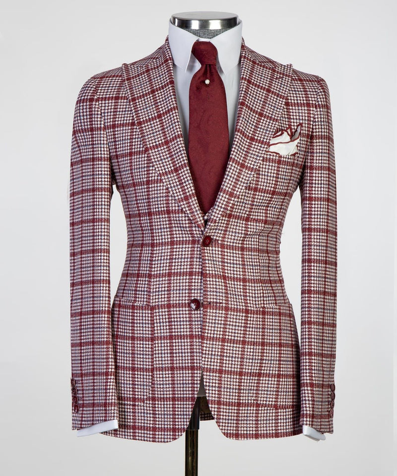 3 pieces Plaid Suit