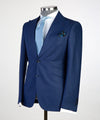 3 pieces Blue navy Plaid Suit