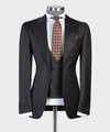 3 pieces Black Plaid Suit