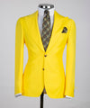 Men’s Yellow three pieces Royal Suit