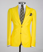 Men’s Yellow three pieces Royal Suit