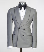 Men’s Grey Belted Tuxedo Suit