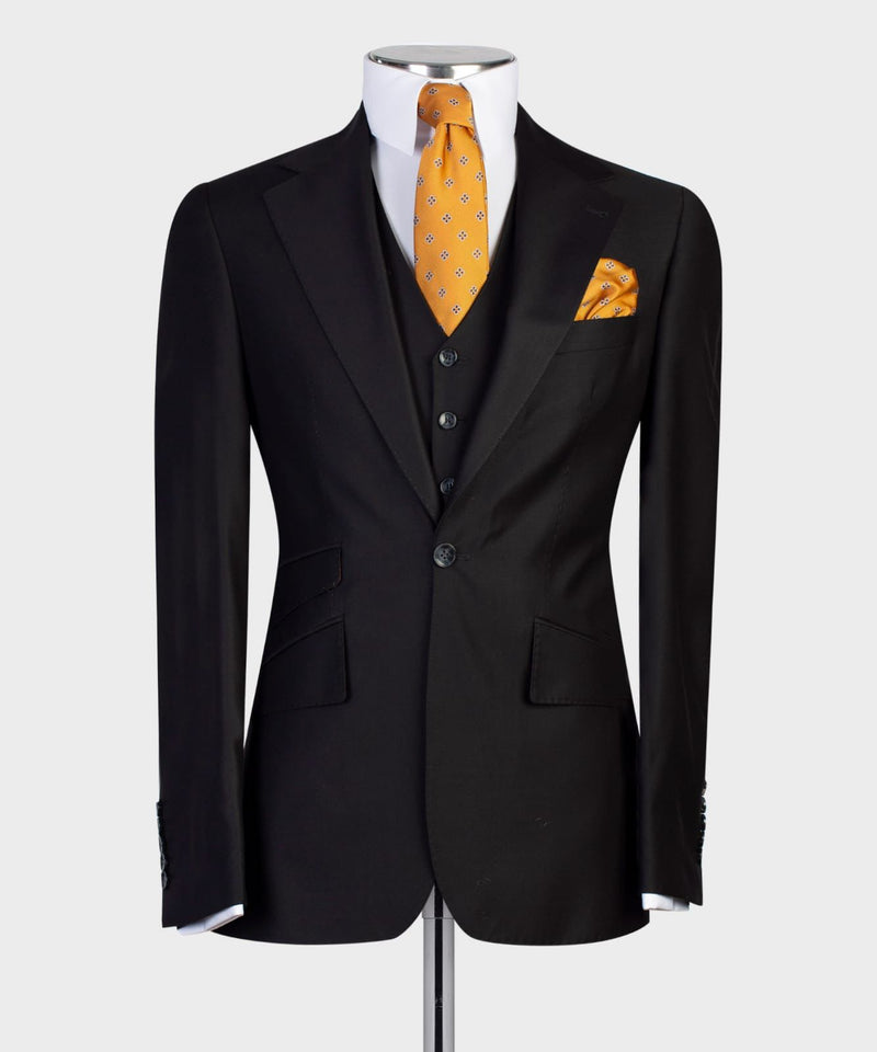 Three pieces Black Business Suit