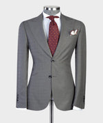 3 pieces Men’s Grey Plaid Suit