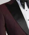 Three pieces Red Wine Tuxedo Suit