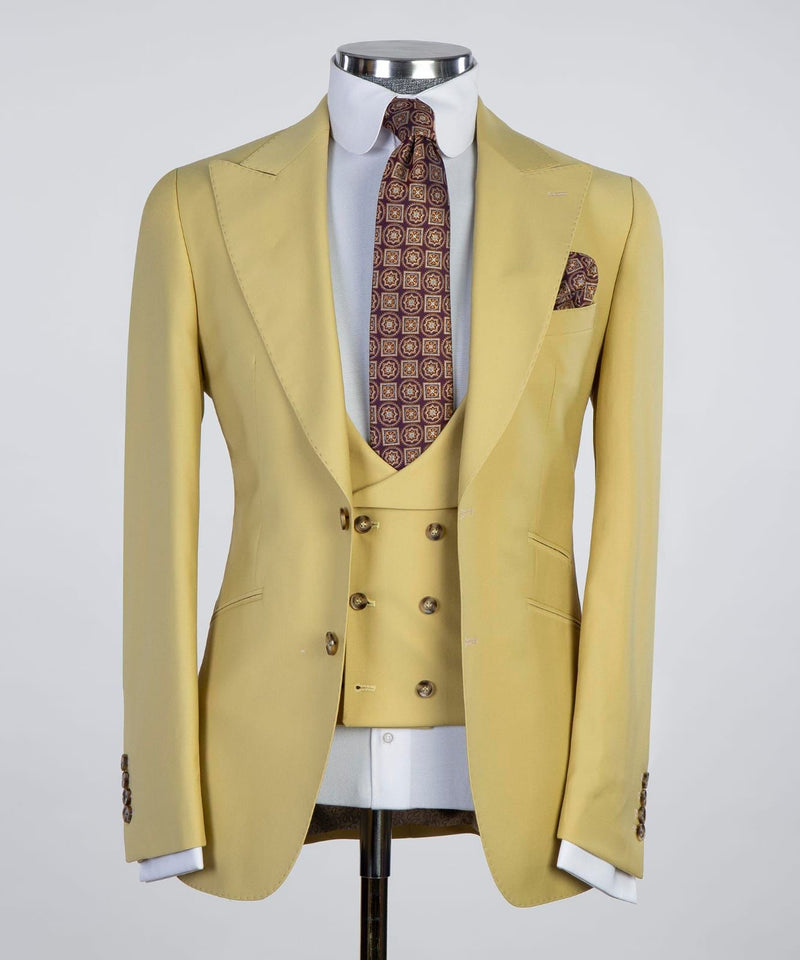 Three pieces Yellow Business Suit